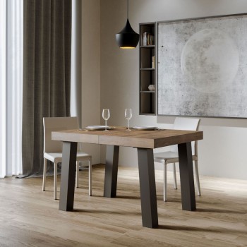 Mesa Bridge - Mesa extensible 90x130/234 cm Bridge Blanco Fresno Estructura Antracita