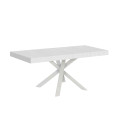 Mesa extensible Clerk Premium 90x90/194 cm - Patas blancas