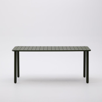 Mesa de exterior Brai en acero galvanizado gris oscuro 180 x 90 cm