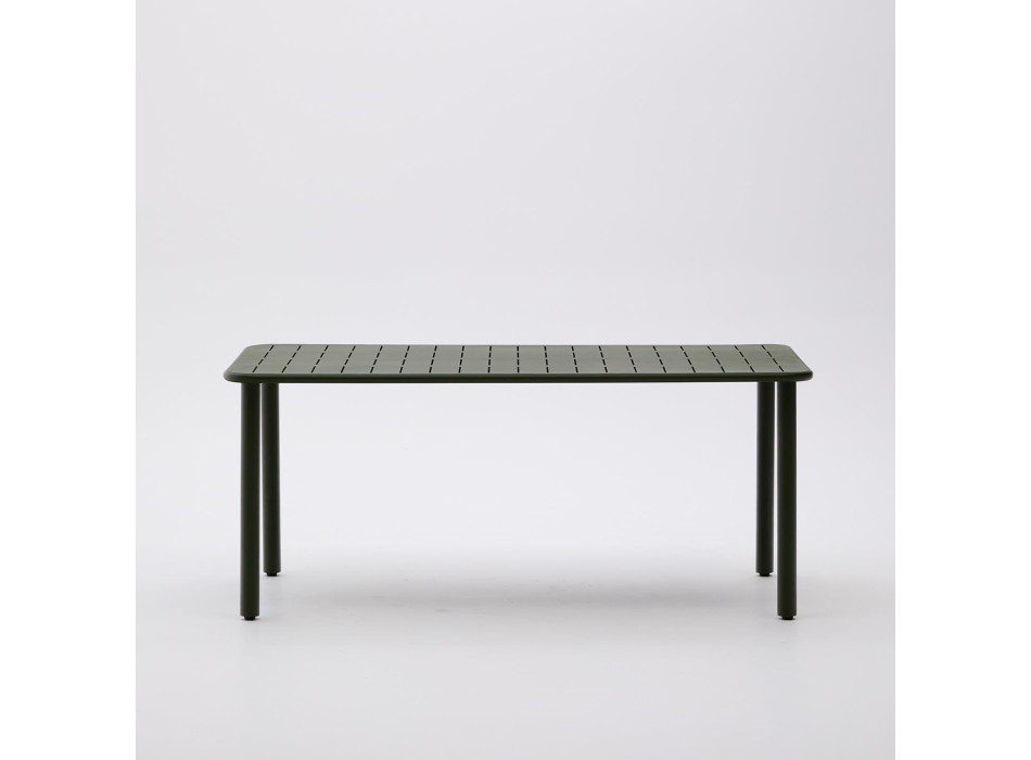 Mesa de exterior Brai en acero galvanizado gris oscuro 180 x 90 cm