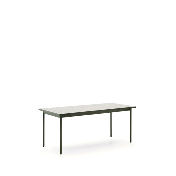 Mesa de exterior Maurina en acero galvanizado