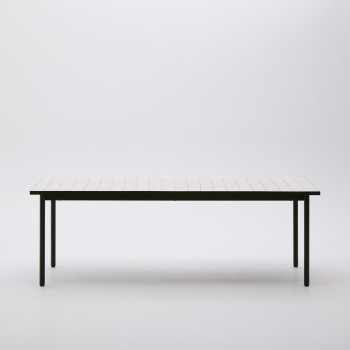 Mesa de exterior Maurina en acero galvanizado