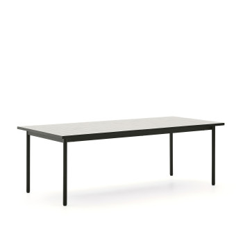 Mesa de exterior Maurina en acero galvanizado