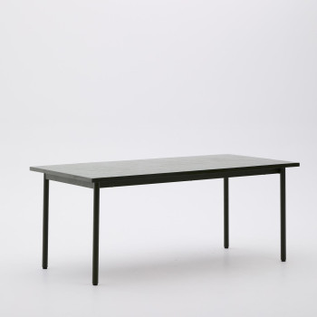 Mesa de exterior Maurina en acero galvanizado