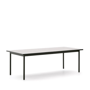 Mesa de exterior Maurina en acero galvanizado