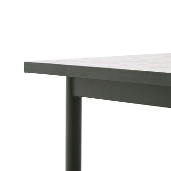Mesa de exterior Maurina en acero galvanizado