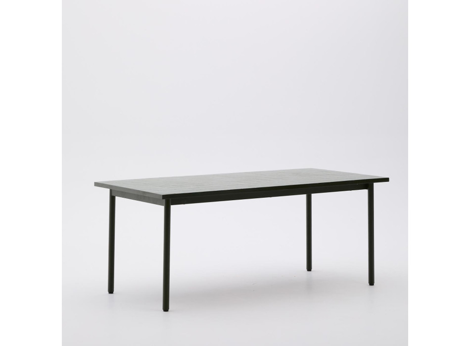 Mesa de exterior Maurina en acero galvanizado