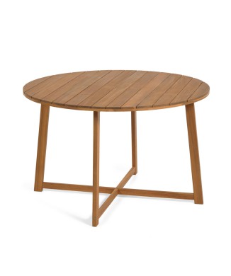 Tavolo da esterno rotondo Dafna in legno massello di acacia Ø 120 cm FSC 100%