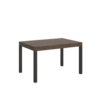 Mesa Everyday con patas antracita D.90 - Mesa extensible 90x130/234 cm Everyday Fresno Blanco con patas antracita
