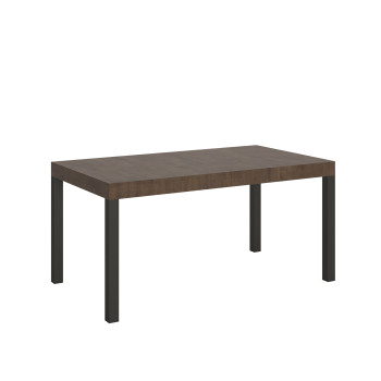 Mesa Everyday con patas antracita D.90 - Mesa extensible 90x160/420 cm Everyday Fresno Blanco con patas antracita
