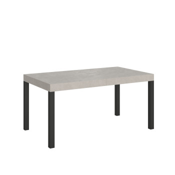 Mesa Everyday Premium con patas antracita D.90 - Mesa extensible 90x160/264 cm Everyday Premium Fresno Blanco con patas antracita