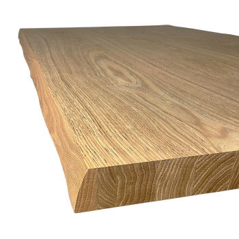 Mesa Famas = Vindral Madera maciza descortezada - Mesa extensible 90x140/240 cm Vindral Patas roble antracita descortezado