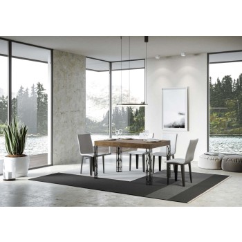 Mesa Ghibli - Mesa extensible 90x140/244 cm Ghibli Estructura de fresno blanco antracita