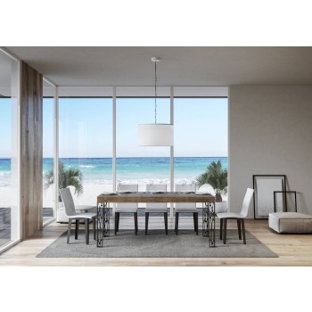 Mesa Ghibli - Mesa extensible 90x160/264 cm Ghibli Estructura de fresno blanco antracita