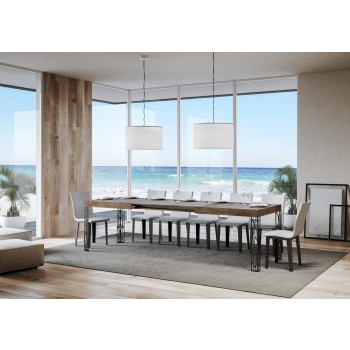 Mesa Ghibli - Mesa extensible 90x160/264 cm Ghibli Estructura de fresno blanco antracita