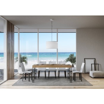 Mesa Ghibli - Mesa extensible 90x180/284 cm Ghibli Estructura de fresno blanco antracita