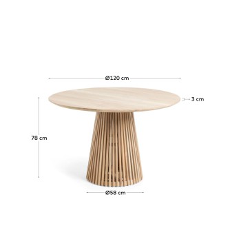 Mesa Jeanette Ø 120 cm natural