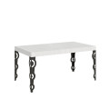 Mesa extensible Karamay 80x160/244 cm con estructura antracita