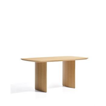 Mesa Litto con chapa de madera