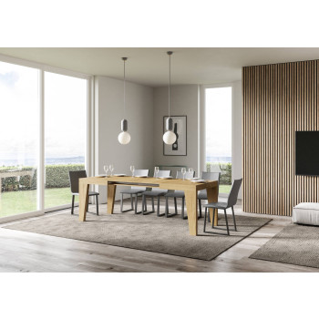 Mesa Naxy D.90 - Mesa extensible 130/234x90 cm Naxy fresno blanco