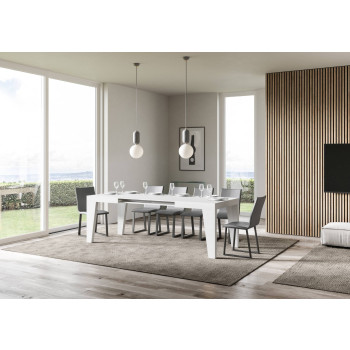 Mesa Naxy D.90 - Mesa extensible 140/400x90 cm Naxy fresno blanco