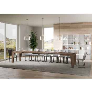 Mesa Naxy D.90 - Mesa extensible 160/420x90 cm Naxy fresno blanco