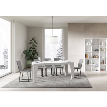 Mesa Naxy D.90 - Mesa extensible 180/284x90 cm Naxy fresno blanco