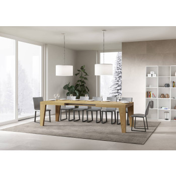 Mesa Naxy D.90 - Mesa extensible 200/304x90 cm Naxy fresno blanco