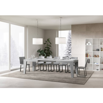 Mesa Naxy D.90 - Mesa extensible 200/460x90 cm Naxy fresno blanco