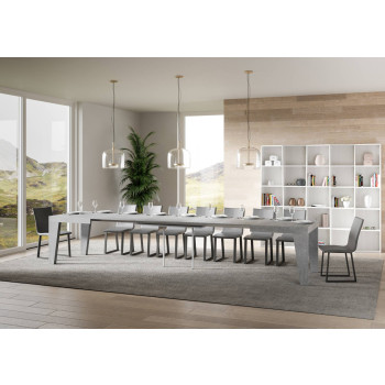 Mesa Naxy D.90 - Mesa extensible 200/460x90 cm Naxy fresno blanco