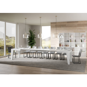 Mesa Naxy D.90 - Mesa extensible 200/460x90 cm Naxy fresno blanco