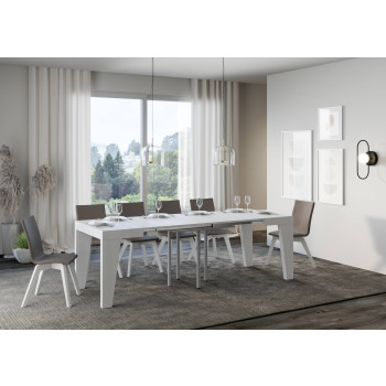 Mesa Naxy D.90 - Mesa extensible 90/246x90 cm Naxy fresno blanco