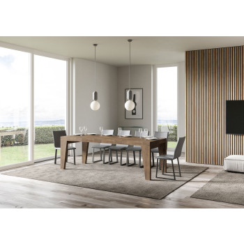 Mesa Naxy Premium D.90 - Mesa extensible 140/244x90 cm Naxy Premium fresno blanco