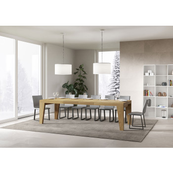 Mesa Naxy Premium D.90 - Mesa extensible 180/440x90 cm Naxy Premium fresno blanco