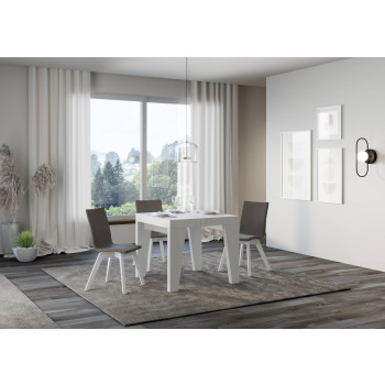 Mesa Naxy Premium D.90 - Mesa extensible 90/246x90 cm Naxy Premium fresno blanco