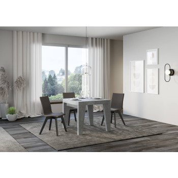 Mesa Naxy Premium D.90 - Mesa extensible 90/246x90 cm Naxy Premium fresno blanco