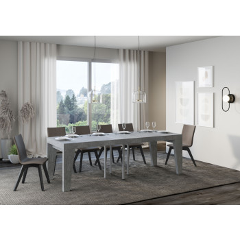 Mesa Naxy Premium D.90 - Mesa extensible 90/246x90 cm Naxy Premium fresno blanco