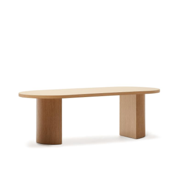 Mesa Nealy chapada en nogal y acabado natural 240 x 100 cm