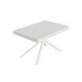 Mesa extensible Niket 80x140/224 cm con patas blancas