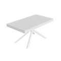 Mesa extensible Niket 90x160/420 cm con patas blancas