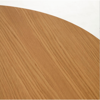 Mesa ovalada extensible Oqui en chapa de roble Ø120(20