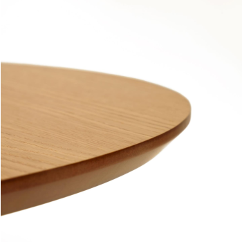 Mesa ovalada extensible Oqui en chapa de roble Ø120(20