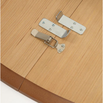 Mesa ovalada extensible Oqui en chapa de roble Ø120(20