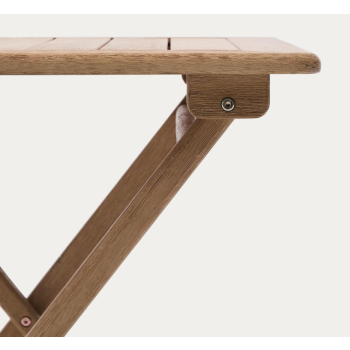 Mesa plegable Dandara en madera maciza de acacia 66 x 66 cm FSC 100%