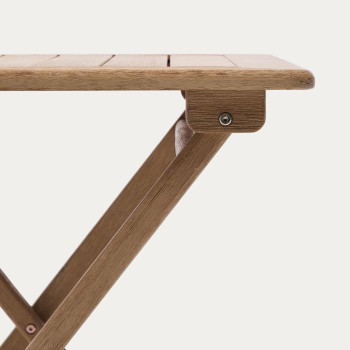 Mesa plegable Dandara en madera maciza de acacia 66 x 66 cm FSC 100%