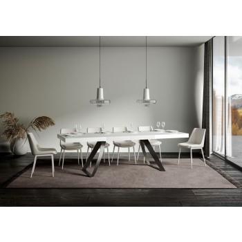 Mesa Proxy Premium Antracita - Mesa Extensible 90x160/264 cm Proxy Premium Estructura Fresno Blanco Antracita