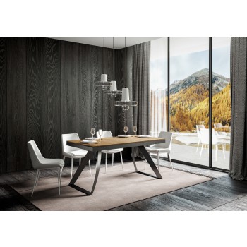 Mesa Proxy Evolution Antracita - Mesa extensible 90x180/440 cm Proxy Evolution Estructura Fresno Blanco Antracita