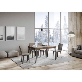 Mesa Rio - Mesa Extensible 90x130/234 cm Rio Blanco Fresno Estructura Antracita