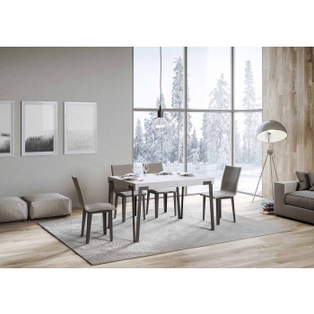 Mesa Rio - Mesa Extensible 90x130/234 cm Rio Blanco Fresno Estructura Antracita