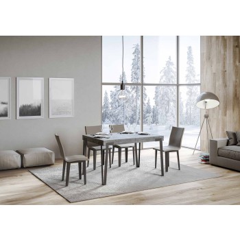 Mesa Rio - Mesa Extensible 90x130/234 cm Rio Blanco Fresno Estructura Antracita